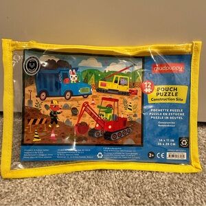 Mudpuppy Construction Site Pouch Puzzle - Multicolor - Toddler